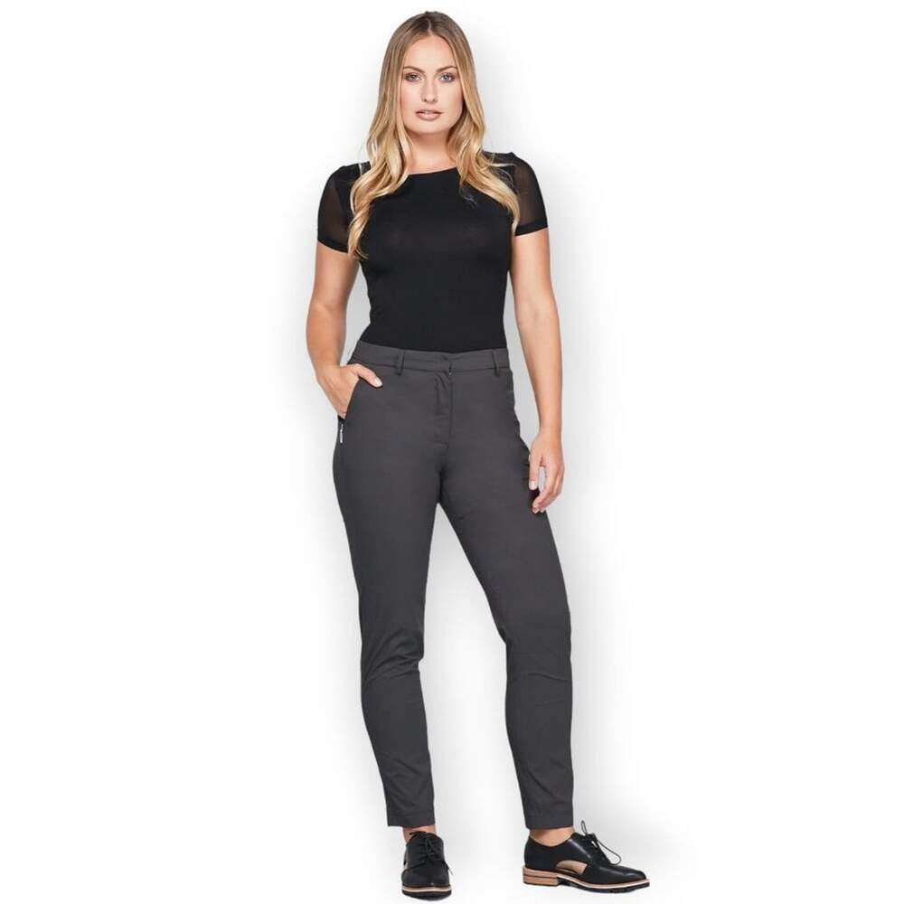 Anatomie Thea High Rise Slim Straight Travel Golf Pant SIZE L 33x30 Gray Stretch